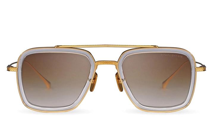 Dita Women's Flight 006 Sunglasses Yellow Gold MDL689301 USA